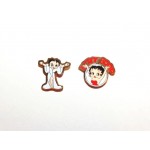 Betty Boop Pins Lot #29 White Coat & Arms Up Designs Two Pieces